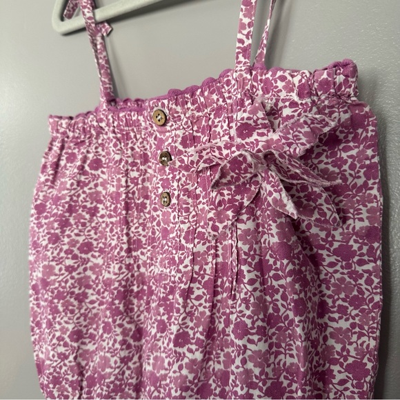Kite Organic Cotton Lavender Floral Romper Sz 6-7 - Picture 3 of 12